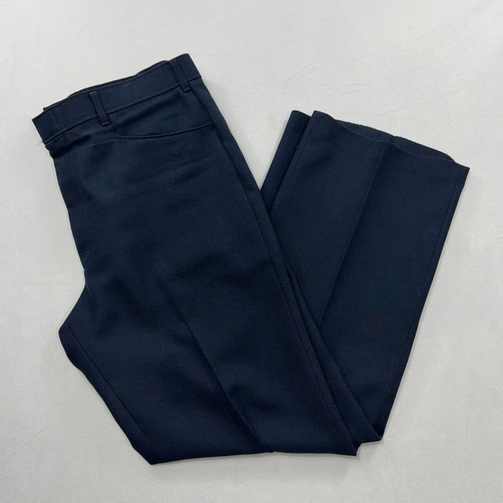 Levi's Action Slacks Sta-Prest Vintage Trousers Navy Blue Mens 36x31
